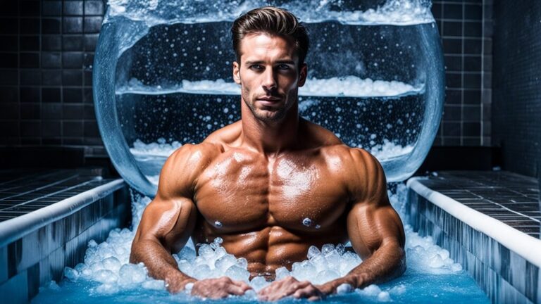 Jake fitness Model in Ice Bath