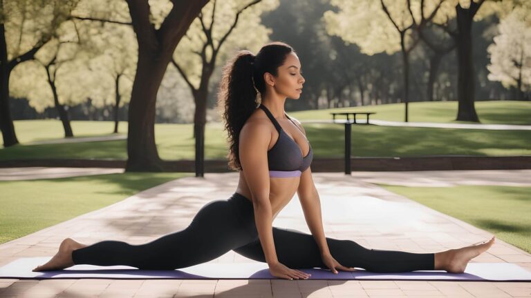 Yoga Instructor Teaching Stretching